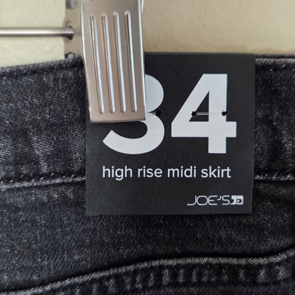 NWT Joe's Jeans | High Rise Nerine Black Wash Denim Skirt Size 34 - Picture 6 of 7